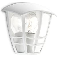 Los mejores  - Philips MyGarden Creek Aplique de exterior- empotrado- casquillo gordo E27- bombilla no incluida- 19.5 cm- blanco